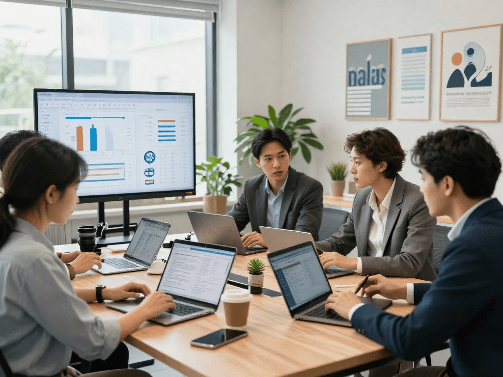 Effective document fraud detection collaboration in a modern office setting.