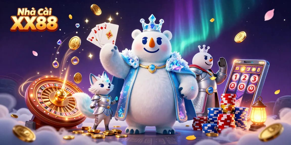 Win big at Nhà cái XX88 with vibrant 3D casino experience featuring magical elements and dynamic gameplay.