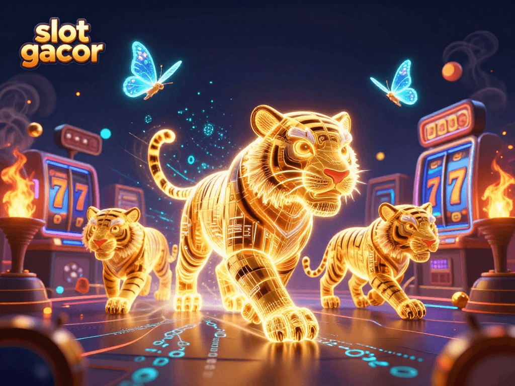 Experience the thrill of slot gacor with vibrant symbols and dynamic characters in a digital casino.