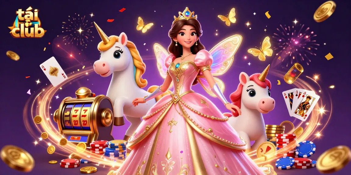 Engage in thrilling excitement with tải hit club as vibrant characters celebrate amidst sparkling gems and golden coins.