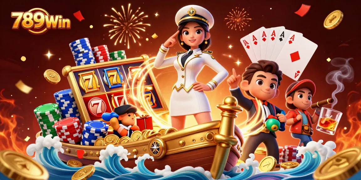Win big at 789Win with exciting slot reels and vibrant casino elements.