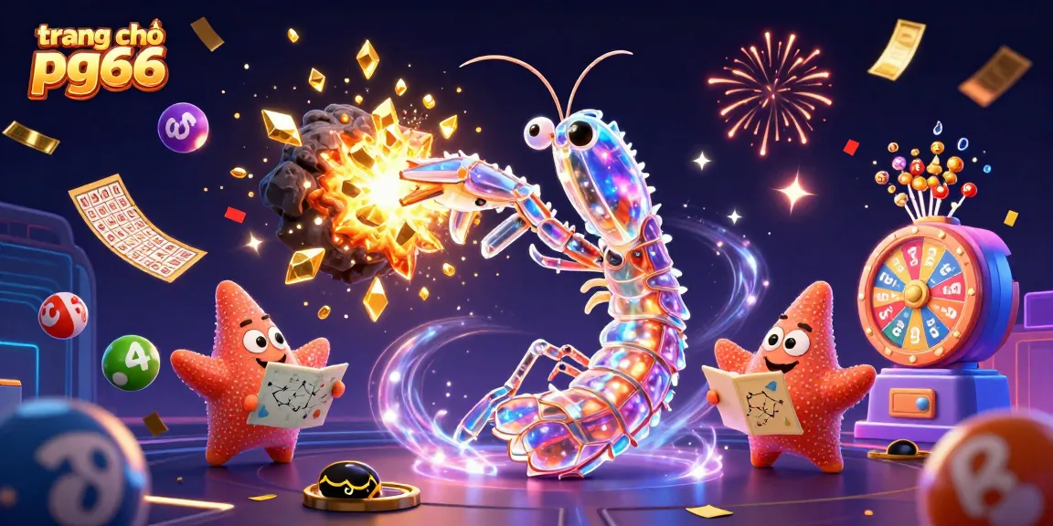 Win exciting prizes at trang chủ pg66 with a vibrant 3D illustration showcasing dynamic gaming elements.