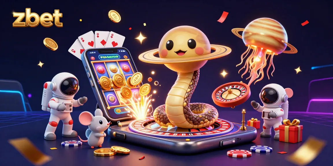 Engage with zbet as astronaut mice bet on a cosmic roulette with a golden jellyfish dealer.