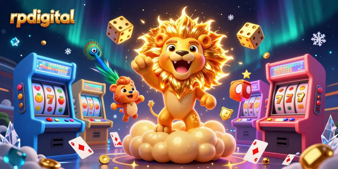 Experience excitement with rpdigital’s vibrant 3D casino scene filled with winning symbols.