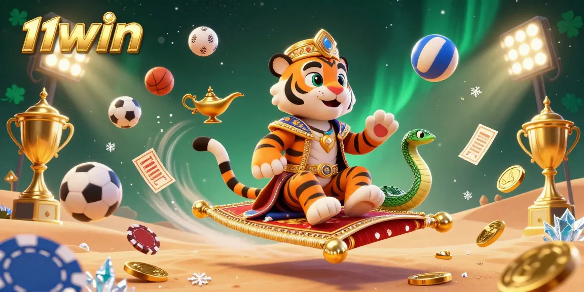 Bet on your fortune with 11WIN: Experience thrilling gameplay through a vibrant casino illustration.